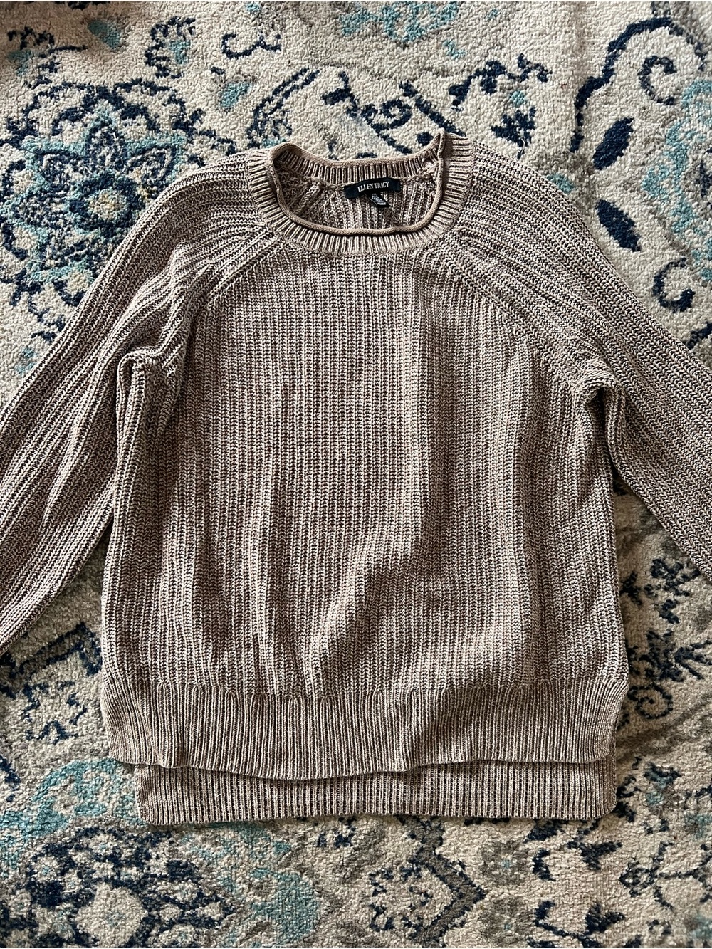 Cozy knit taupe sweater